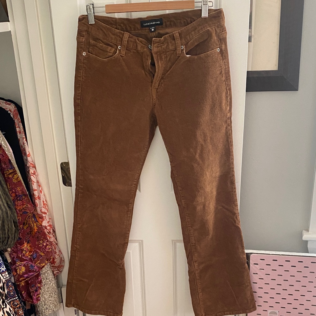 Lucky Brand Womens Brown Bootcut Corduroy Jeans
